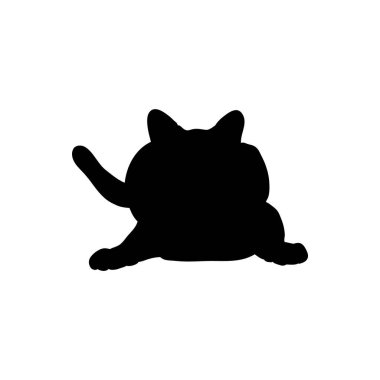 Kedi çiziminin yaratıcı vektör çizimi