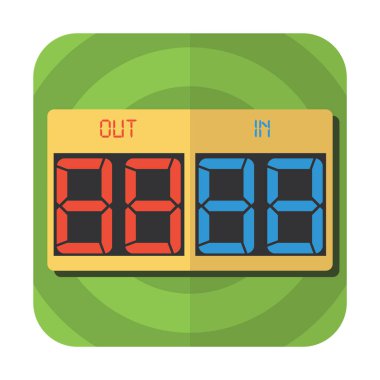 Skor tabelasının çizgi film simgesinin vektör çizimi