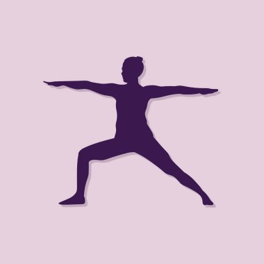 Yoga pozu. vektör illüstrasyonu