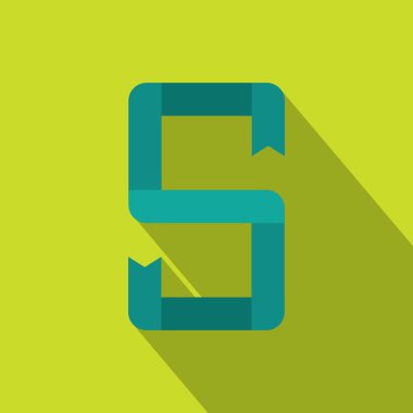 Alfabe harfi yeşil arkaplanda izole edildi 