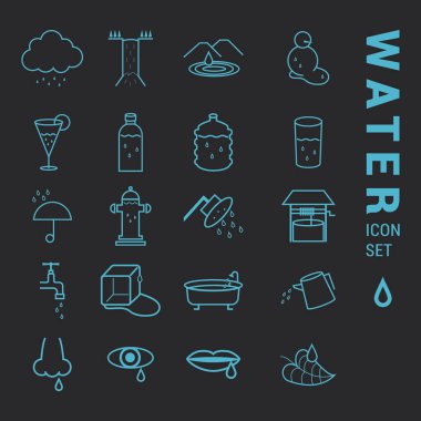 Temizleme ve yıkama simgeleri vektör kümesi