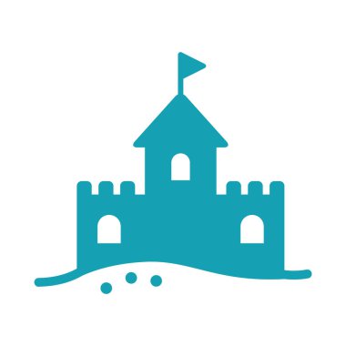 Şato ikonu. düz dizayn biçimi 10