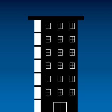 Modern yapı simgesinin vektör illüstrasyonu