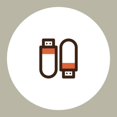 usb kablo simgesi vektörü