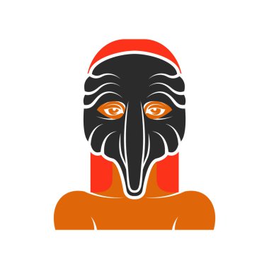 Bir adamın yüzünün vektör çizimi