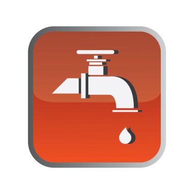 Düğme düz simgesi, vektör illüstrasyonu