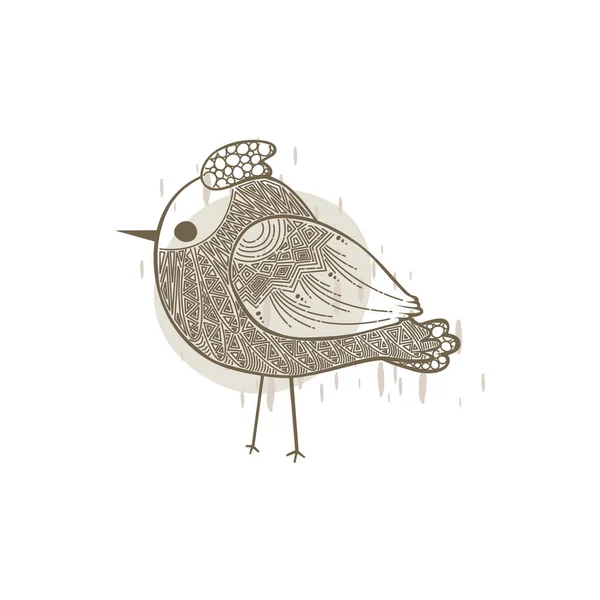 Kuş Eli Çizilmiş Vektör Çizimi — Stok Vektör