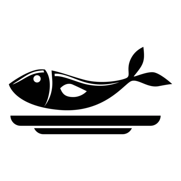 Icono Pescado Comida Gastronomía Temática Diseño Aislado Ilustración Vectorial — Archivo Imágenes Vectoriales