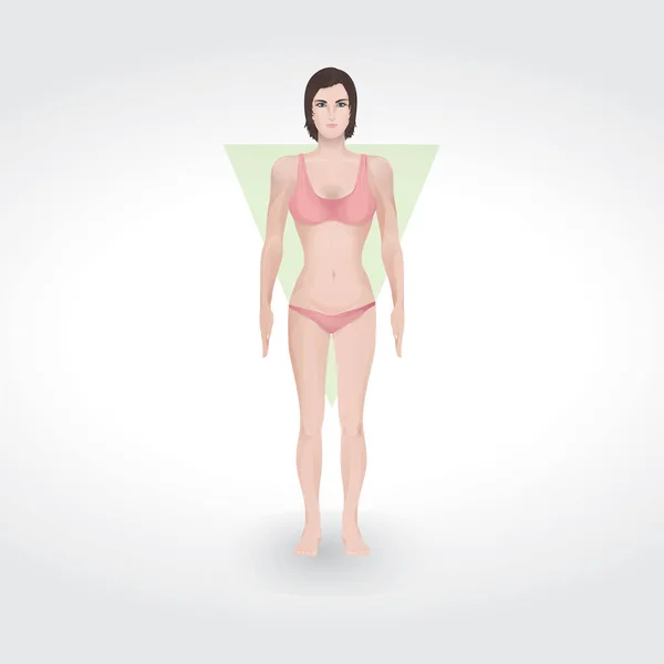 Representación Una Mujer Bikini Rosa — Vector de stock