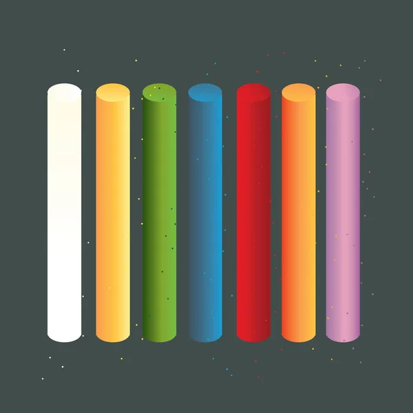 Colorful Pencils Children — Stock Vector