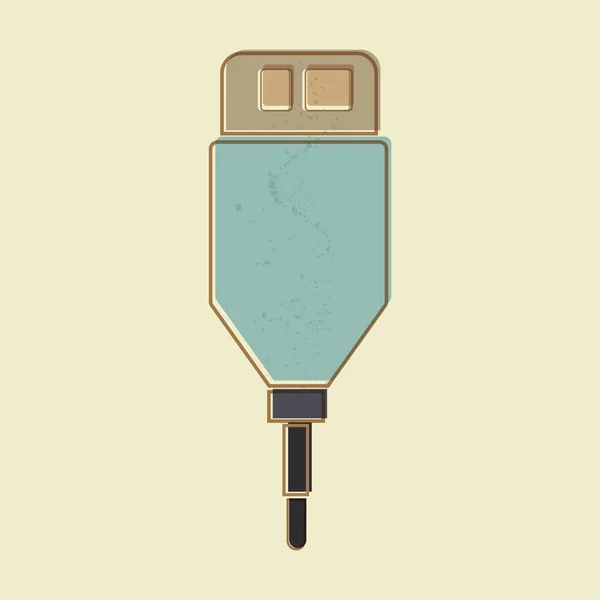 Usb Flash Drive Icoon Vector Illustratie Grafisch Ontwerp — Stockvector