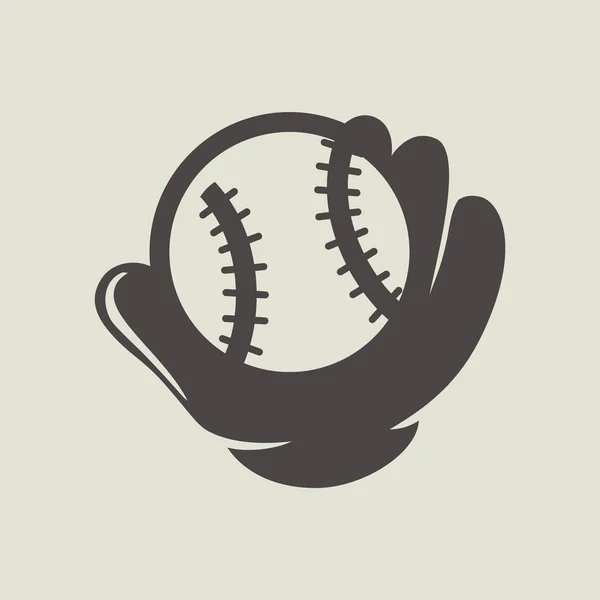 Baseball Boll Ikon Vektor Illustration — Stock vektor