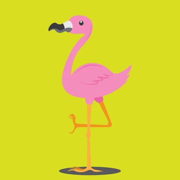 Flamingo Vetor Desenho Animado Ilustração —  Vetores de Stock
