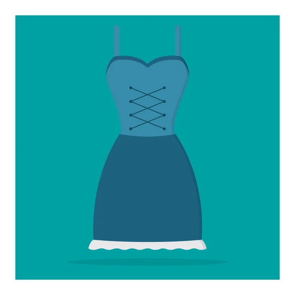 Vector Illustration Modern Woman Dress Icon — Stock Vector