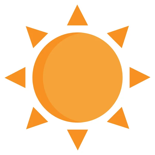 Икона Солнца Векторная Иллюстрация Стиль Плоский Знаковый Символ Светло Голубой — стоковый вектор