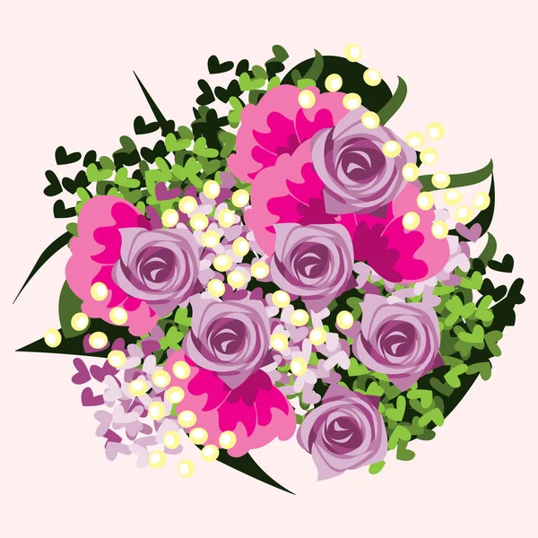 Blumen Einfache Farbvektor Illustration — Stockvektor