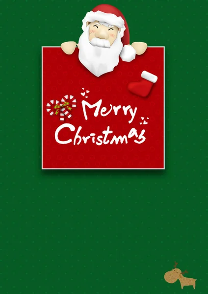 Père Noël Avec Arbre Noël — Image vectorielle