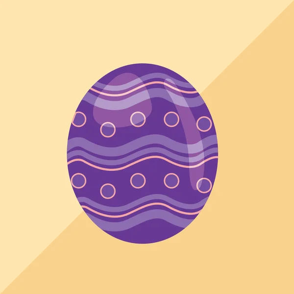 Иконка Пасхального Яйца Плоской Конструкции Изолированы Белом Фоне Векторная Иллюстрация — стоковый вектор