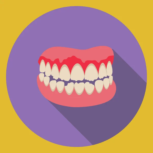 Vector Illustration Tooth Icon — Stock Vector