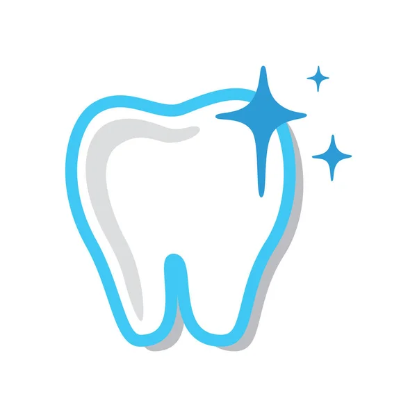 Icono Plano Dental Ilustración Vectorial — Vector de stock