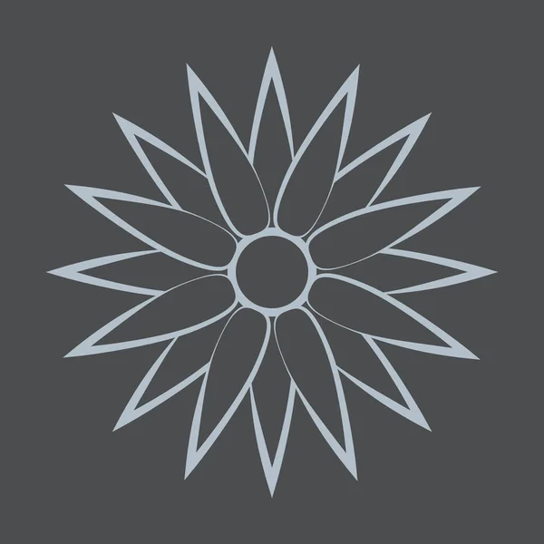vector illustration of modern flower icon