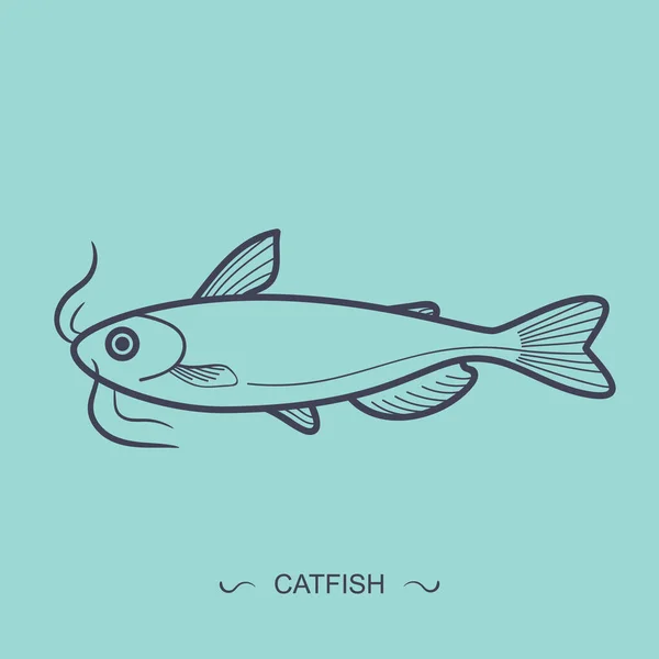 Vector Illustration Fish — Stock Vector