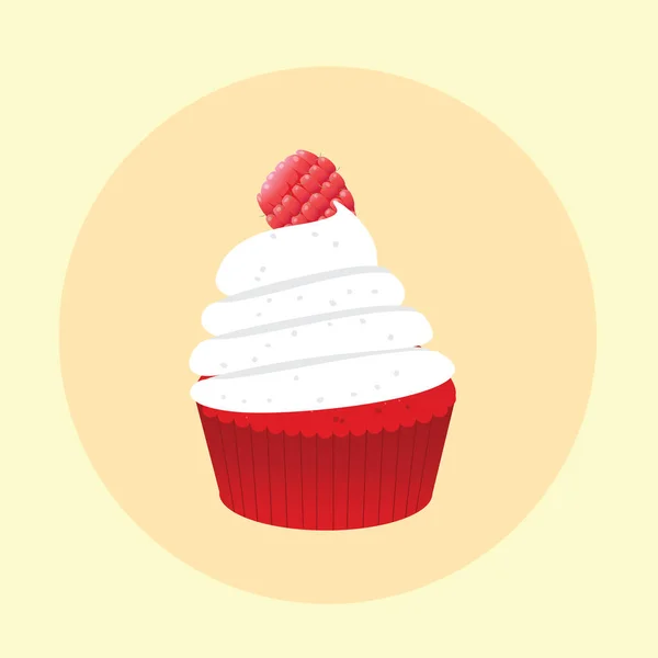 Ilustração Vetorial Cupcake — Vetor de Stock