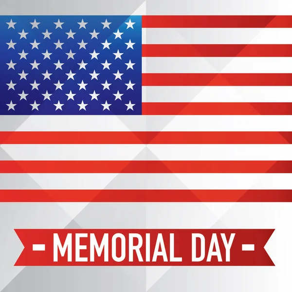 Vector Illustration Background Memorial Day — Stock Vector