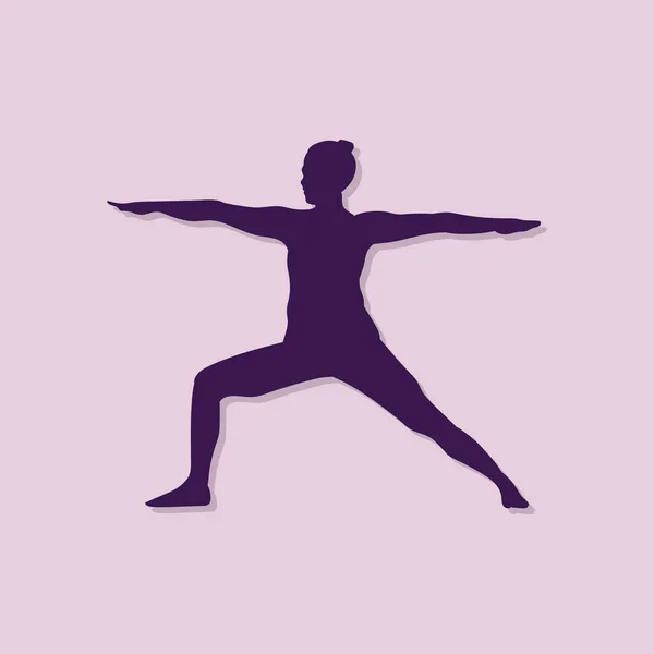 Pose Yoga Ilustrasi Vektor - Stok Vektor