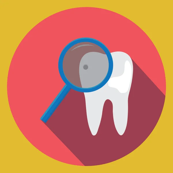Ikona Zęba Symbol Opieki Dentystycznej Ilustracja Wektora — Wektor stockowy
