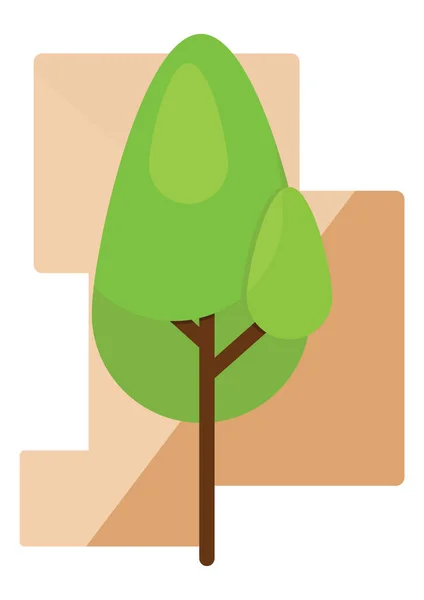 Árbol Icono Vector Plano — Vector de stock