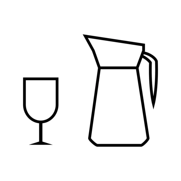 Glas Kaffee Icon Vektor Illustration — Stockvektor