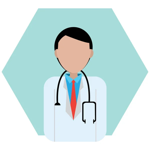 Icono Doctor Vector Ilustración — Vector de stock