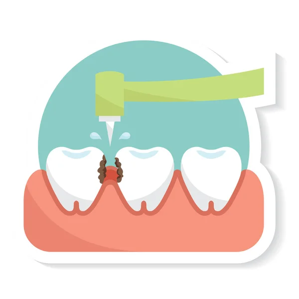 Diş Düzlüğü Simgesi Vektör Illüstrasyonu — Stok Vektör