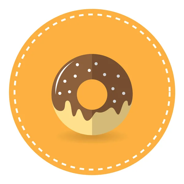Donut Icoon Voedselsymbool Vectorillustratie — Stockvector