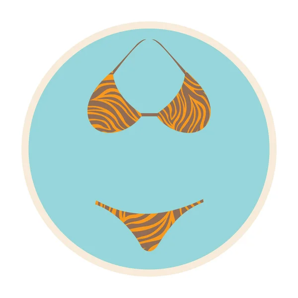 Swisuit Bikini Icon Vector Illustration — 스톡 벡터