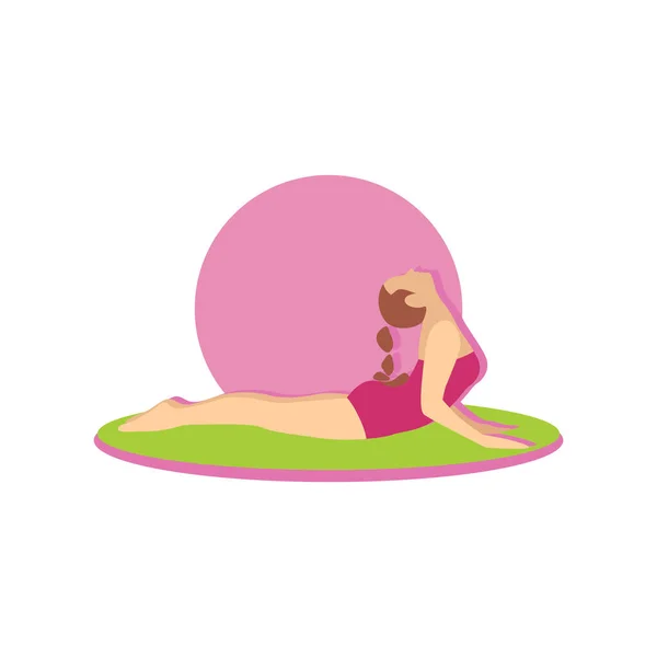 Yoga Posa Ilustración Vectorial — Vector de stock