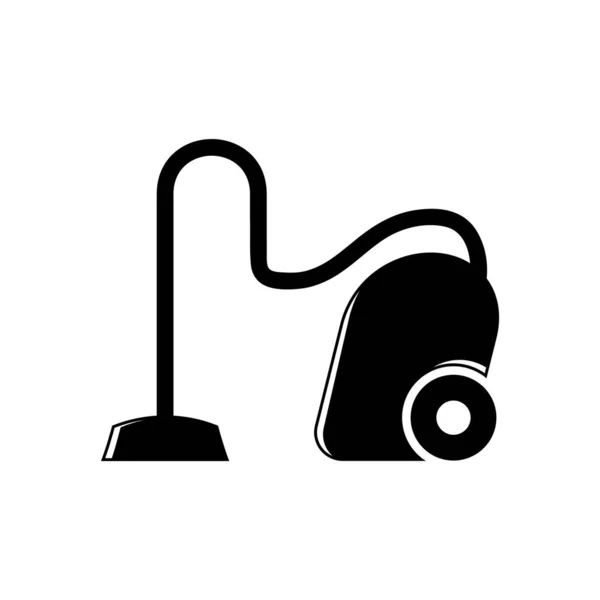 Staubsauger Symbol Schwarzer Farbe Vektorillustration — Stockvektor