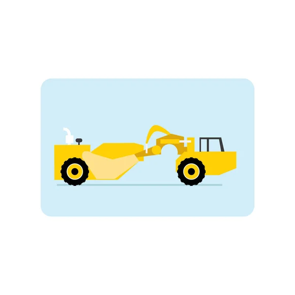 Gele Auto Pictogram Platte Stijl Geïsoleerd Witte Achtergrond Transportsymbool Vector — Stockvector