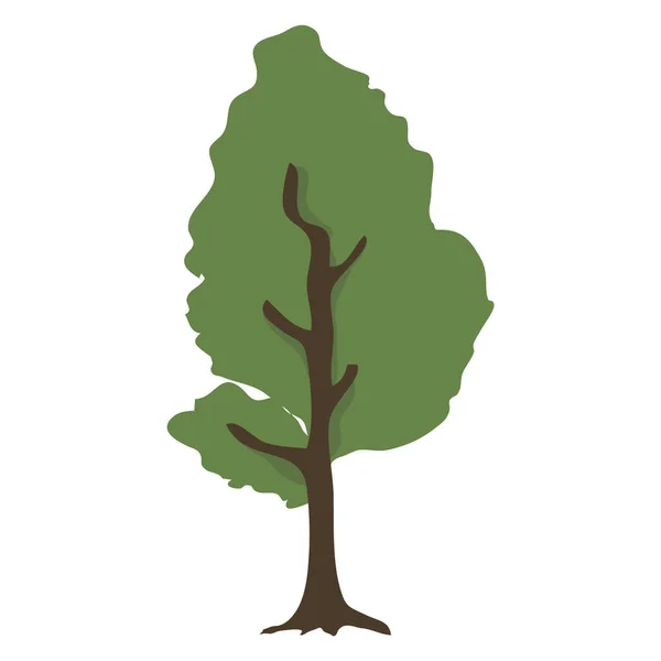Ağaç Silueti Simge Vektör Illüstrasyon Tasarımı — Stok Vektör