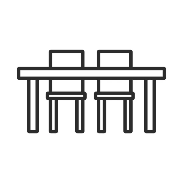 桌椅线图标 — 图库矢量图片