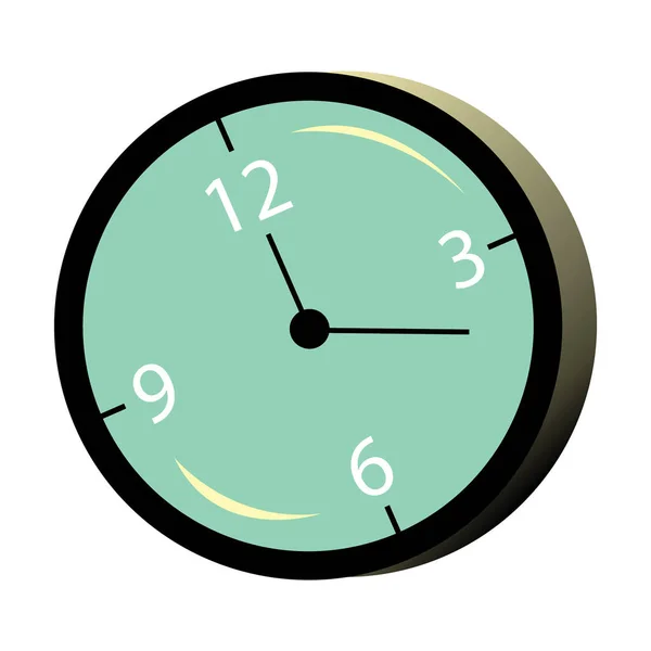 Icono Del Reloj Estilo Dibujos Animados Aislado Sobre Fondo Blanco — Vector de stock