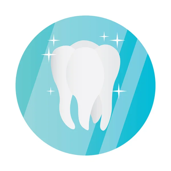 Tooth Icon Flat Style Isolated White Background Dental Care Symbol — Stock Vector