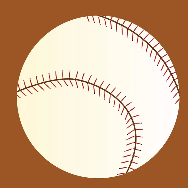 Ilustración Vectorial Una Pelota Béisbol — Archivo Imágenes Vectoriales