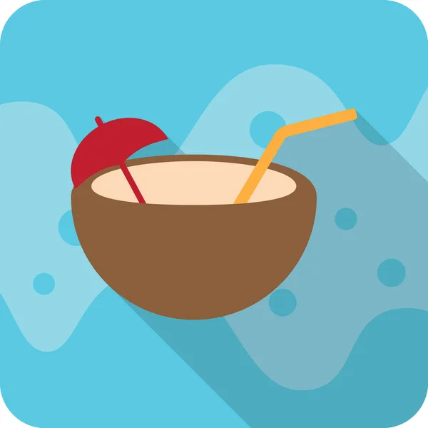 Vector Illustratie Van Een Cartoon Warme Drank — Stockvector