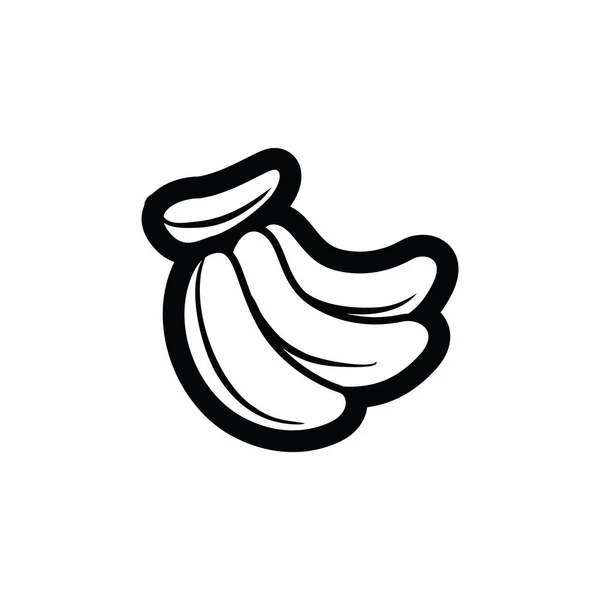 Banaan Pictogram Vector Illustratie — Stockvector