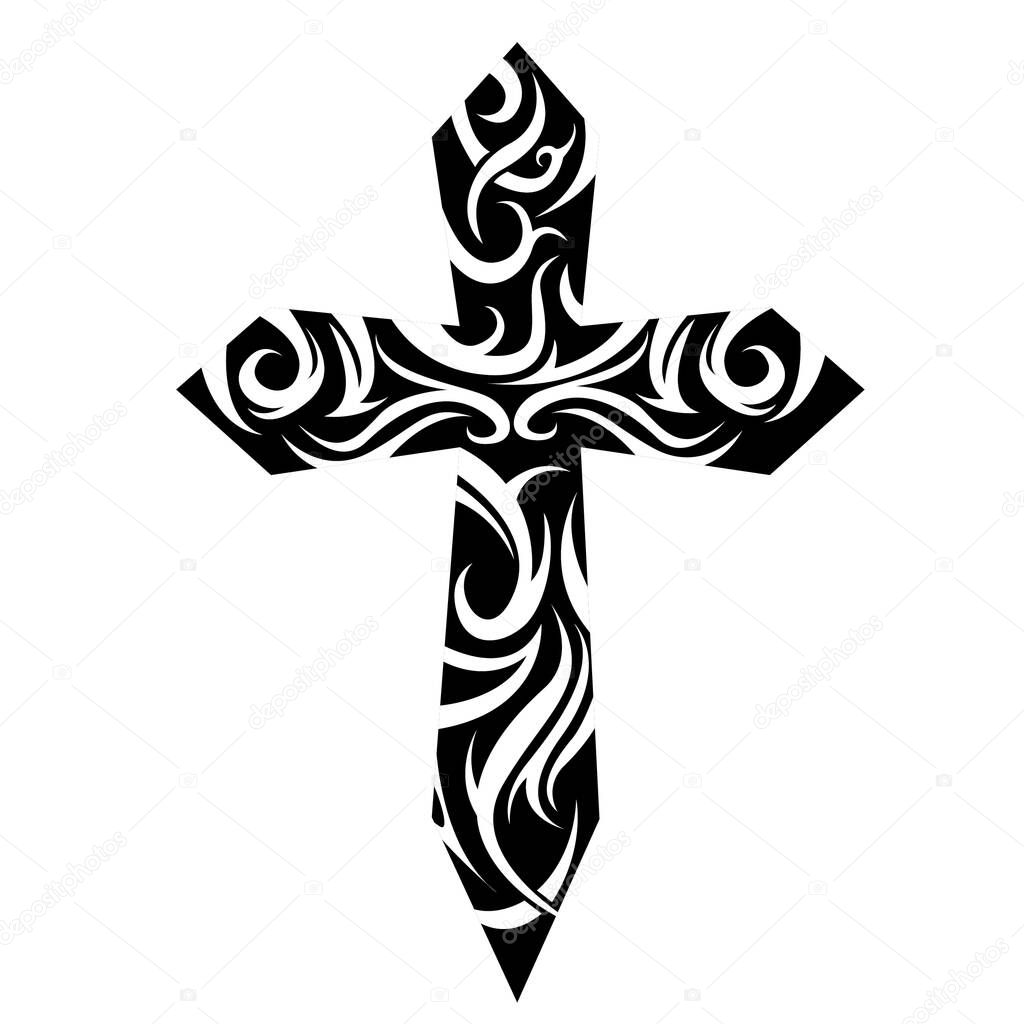 vector illustration of a christian cross