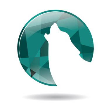 Köpek siluetinin vektör çizimi