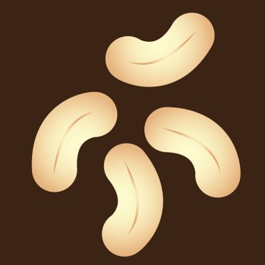 Uzun gölge kahve çekirdeklerinin vektör çizimi