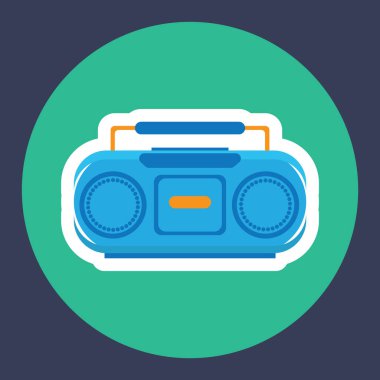 Modern b 'nin vektör çizimi simge kaset oynatıcıdan yoksun